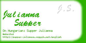 julianna supper business card